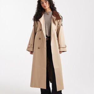 ASOS Beige and Brown Trench Coat